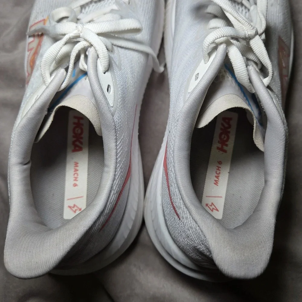 HOKA Mach 6 Running Shoes Women's Size 8.5‎ B White Nimbus Cloud